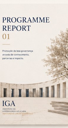Capa Programme Report 01 — Instituto de Governança Aplicada
